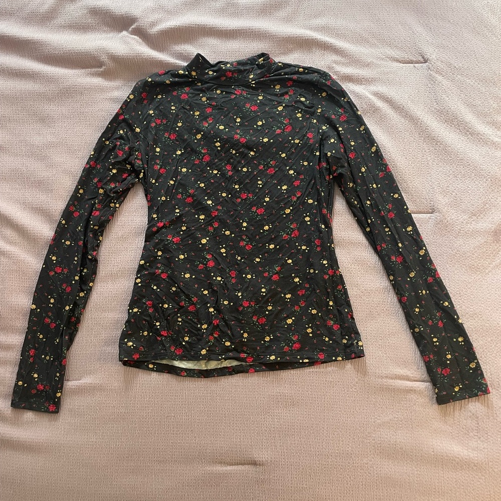 Reformation Floral Turtleneck